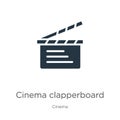 Cinema clapperboard icon vector. Trendy flat cinema clapperboard icon from cinema collection isolated on white background. Vector