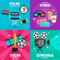 Cinema Colored Icon Set