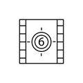 Cinema, countdown icon. Simple line, outline vector elements of cinematography icons for ui and ux, website or mobile application