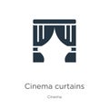 Cinema curtains icon vector. Trendy flat cinema curtains icon from cinema collection isolated on white background. Vector Royalty Free Stock Photo