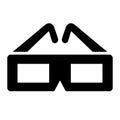 Cinema 3d glasses vector icon Royalty Free Stock Photo