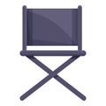 Cinema director chair icon, cartoon style