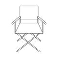 Cinema director chair icon, outline style Royalty Free Stock Photo