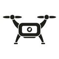 Cinema drone icon simple vector. Video aerial tech