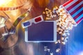 Cinema and entertainment app Royalty Free Stock Photo