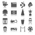 Cinema Entertainment Icons Set Royalty Free Stock Photo