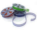 Cinema film reels Royalty Free Stock Photo