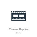 Cinema flapper icon vector. Trendy flat cinema flapper icon from cinema collection isolated on white background. Vector