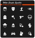 cinema genres icon set