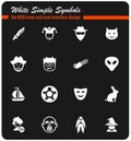 cinema genres icon set