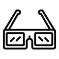 Cinema glasses icon outline vector. Auto drive