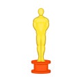 Cinema gold award icon, cartoon style