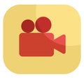 Cinema hobbie, icon Royalty Free Stock Photo