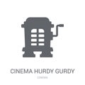 cinema hurdy gurdy icon. Trendy cinema hurdy gurdy logo concept