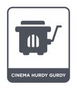 cinema hurdy gurdy icon in trendy design style. cinema hurdy gurdy icon isolated on white background. cinema hurdy gurdy vector