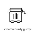 cinema hurdy gurdy icon. Trendy modern flat linear vector cinema