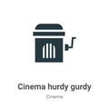 Cinema hurdy gurdy vector icon on white background. Flat vector cinema hurdy gurdy icon symbol sign from modern cinema collection Royalty Free Stock Photo
