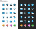 Cinema icons light and dark theme