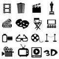 Cinema icons set