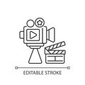 Cinema industry linear icon