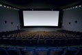 Cinema interior with screen and seats