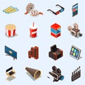 Cinema Isometric Icon Set