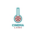 Cinema labs logo design simple vector