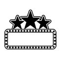 Cinema lights label icon