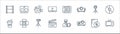 cinema line icons. linear set. quality vector line set such as television, projector, clapperboard, soda, spotlight, old video