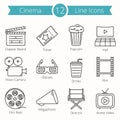 Cinema Line Icons