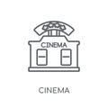 Cinema linear icon. Modern outline Cinema logo concept on white