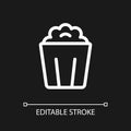 Cinema location pixel perfect white linear ui icon for dark theme