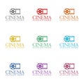 Cinema Logo Design Template icon isolated on white background. Set icons colorful Royalty Free Stock Photo