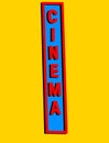 Cinema logo in red yellow color Royalty Free Stock Photo
