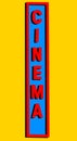 Cinema logo in red yellow color Royalty Free Stock Photo