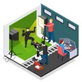 Cinema Motion Capture Isometric Composition