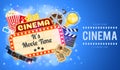 Cinema and Movie Banner Royalty Free Stock Photo