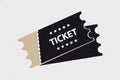 Cinema, Movie, Concert Ticket Icon - Vector Illustration - Isolated On Transparent Background