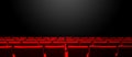 Cinema movie theatre with red seats rows and a black background. Horizontal banner Royalty Free Stock Photo