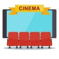 Cinema movie theatre screen Royalty Free Stock Photo