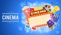 Cinema and Movie Banner Royalty Free Stock Photo