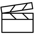 Clapboard Isolated Vector Icon which can easily modify or edit Royalty Free Stock Photo