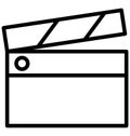 Clapboard Isolated Vector Icon which can easily modify or edit Royalty Free Stock Photo