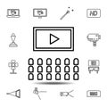 cinema, people icon. Simple thin line, outline vector element of Cinema icons set for UI and UX, website or mobile application