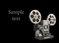 Cinema projector isolated on black Royalty Free Stock Photo