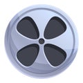 Cinema reel icon, cartoon style