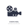 cinema reel video camera icon on white background. Simple element illustration from Multimedia concept