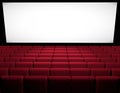 Cinema room with red armchairs, movie, cinema, screen, movie presentation