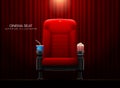 Cinema seat Royalty Free Stock Photo