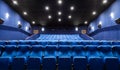 Cinema seats in the hall Royalty Free Stock Photo